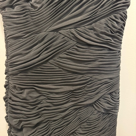 Adrianna Papell Ruched Black Bodycon Dress Size 12 - Picture 4 of 9